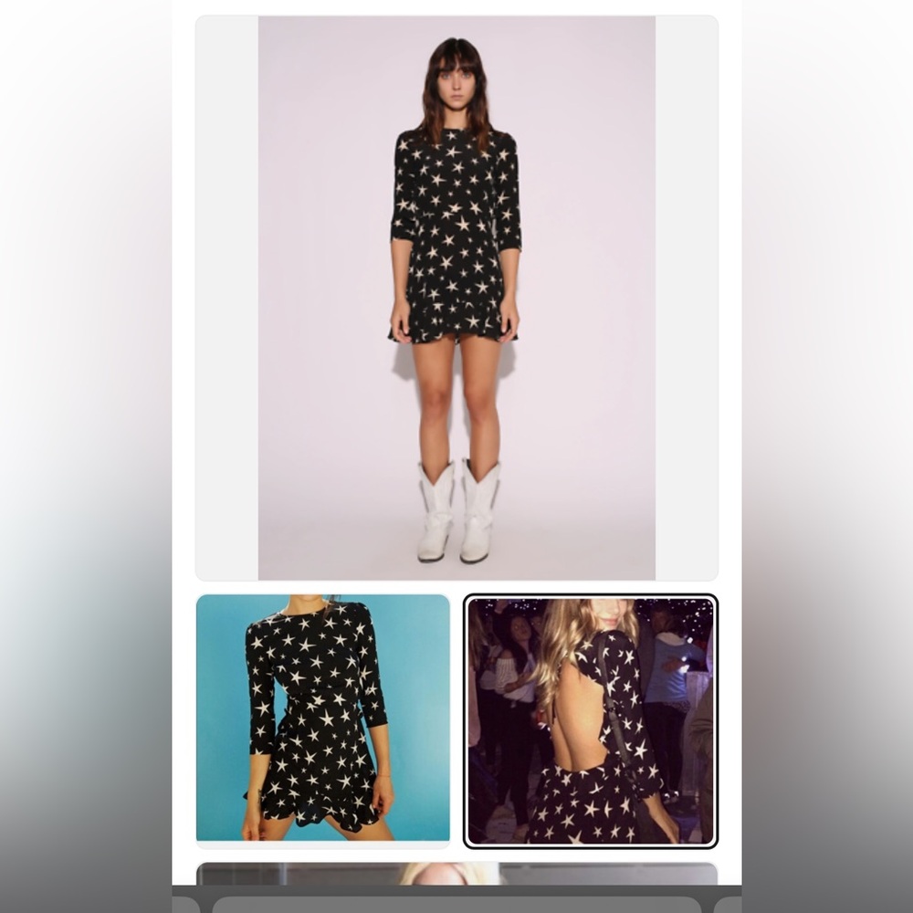 Realisation Par Black Star Mini Dress silk size small